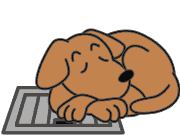 メータボックスの上の犬のイラスト