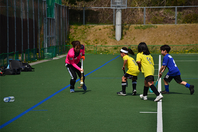 ホッケー女子日本代表との交流会の写真