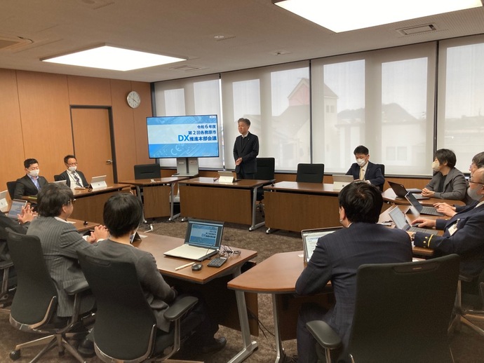 DX推進本部長のご挨拶の様子