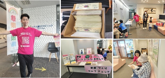 アンケート回答を促す隊員たち